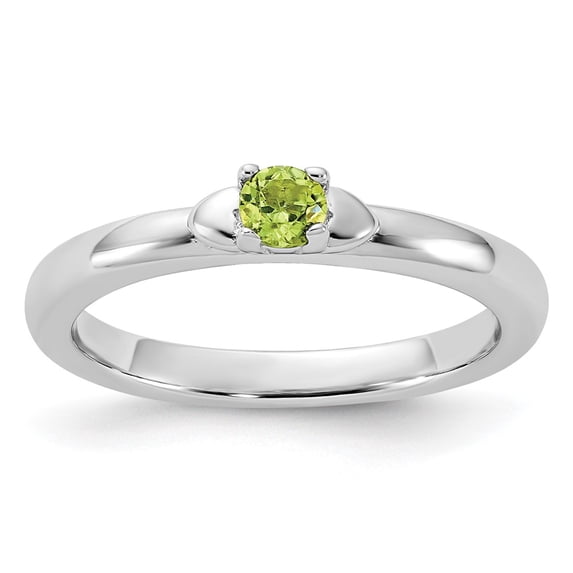 Sterling Silver Stackable Expressions Peridot Ring