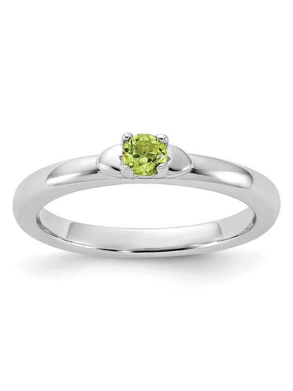Sterling Silver Stackable Expressions Peridot Ring
