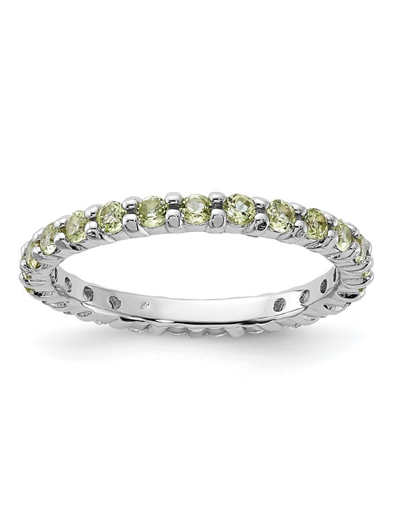 Sterling Silver Stackable Expressions Peridot Ring