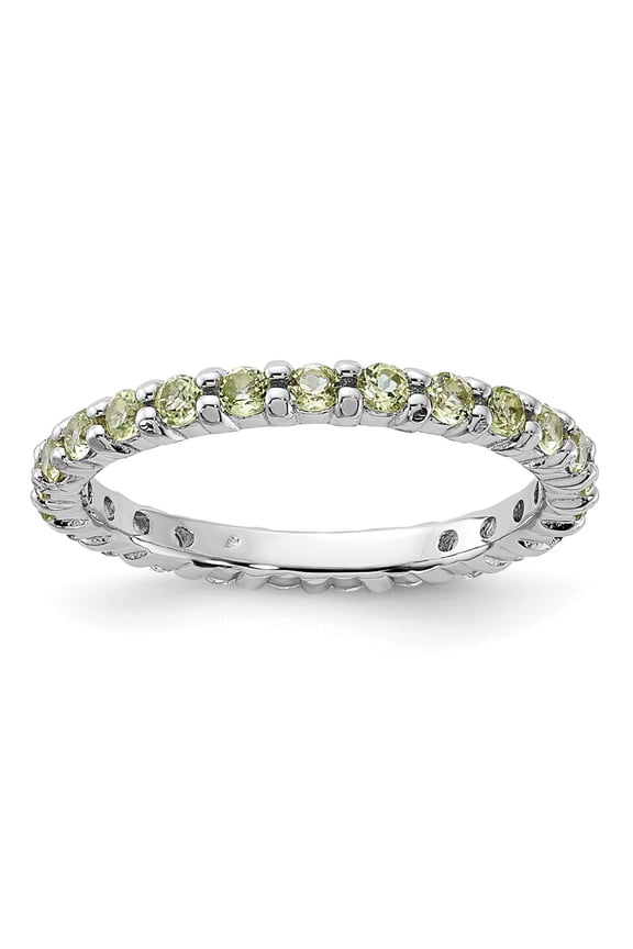 Sterling Silver Stackable Expressions Peridot Ring