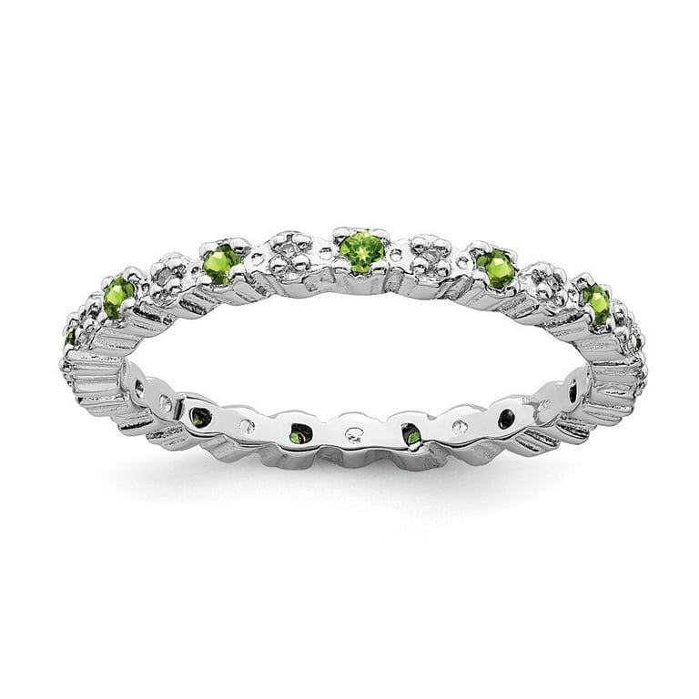 SEAL限定商品 Sterling Silver Stackable Expressions Peridot Ring