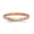 thumbnail image 1 of Sterling Silver Stackable Expressions Pink-plated Textured Ring, 1 of 1