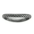 thumbnail image 1 of Sterling Silver Stackable Expressions Polished Black-plate Wave Ring - Size 7, 1 of 3