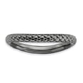 thumbnail image 1 of Sterling Silver Stackable Expressions Polished Black-plate Wave Ring, 1 of 1