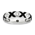 thumbnail image 1 of Sterling Silver Stackable Expressions Polished CZ & Enameled Ring, 1 of 1