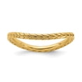 thumbnail image 1 of Sterling Silver Stackable Expressions Polished Gold-plated Wave Ring, 1 of 1