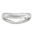 thumbnail image 1 of Sterling Silver Stackable Expressions Polished Rhodium-plate Wave Ring - Size 6, 1 of 3