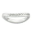 thumbnail image 1 of Sterling Silver Stackable Expressions Polished Rhodium-plate Wave Ring, 1 of 1