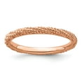 thumbnail image 1 of Sterling Silver Stackable Expressions Polished Rose Gold-plated Ring, 1 of 5