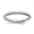 thumbnail image 1 of Sterling Silver Stackable Expressions Rhodium Cable Ring, 1 of 1