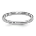 thumbnail image 1 of Sterling Silver Stackable Expressions Rhodium Channeled Ring, 1 of 5