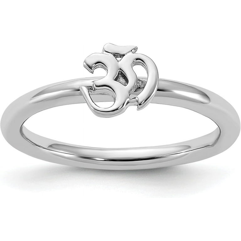 Sterling Silver Stackable Expressions Ohm Ring Sterling Silver Stackable Expressions Ohm Ring