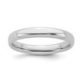 thumbnail image 1 of Sterling Silver Stackable Expressions Rhodium Polished Ring, 1 of 1