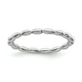 thumbnail image 1 of Sterling Silver Stackable Expressions Rhodium Rice Bead Ring, 1 of 1