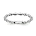 thumbnail image 1 of Sterling Silver Stackable Expressions Rhodium Rice Ring, 1 of 1