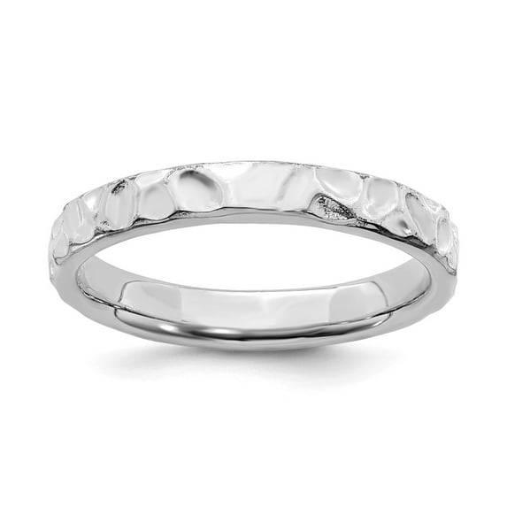 Sterling Silver Stackable Expressions Rhodium Ring