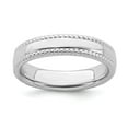 thumbnail image 1 of Sterling Silver Stackable Expressions Rhodium Ring, 1 of 1