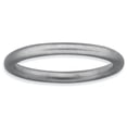thumbnail image 1 of Sterling Silver Stackable Expressions Rhodium Satin Ring - Size 7, 1 of 3