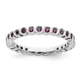 thumbnail image 1 of Sterling Silver Stackable Expressions Rhodolite Garnet Ring, 1 of 1