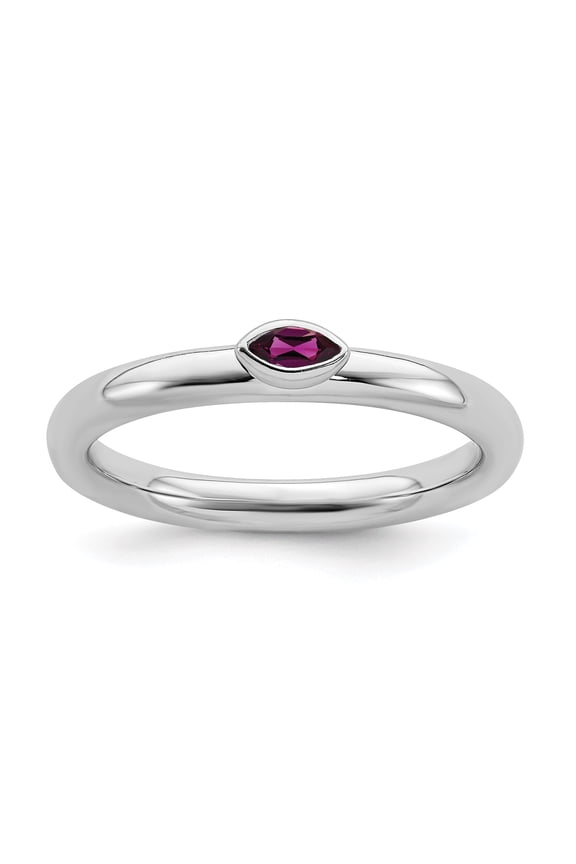 Sterling Silver Stackable Expressions Rhodolite Garnet Ring