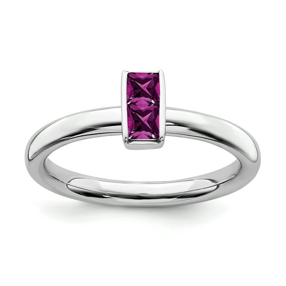 Sterling Silver Stackable Expressions Rhodolite Garnet Ring