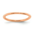 thumbnail image 1 of Sterling Silver Stackable Expressions Rose Gold Plated Polished Ring Size 8, 1 of 5