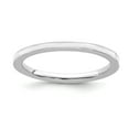 thumbnail image 1 of Sterling Silver Stackable Expressions White Enameled 1.5mm Ring - Size 7, 1 of 3