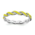 thumbnail image 1 of Sterling Silver Stackable Expressions Yellow Enamel Ring, 1 of 1