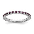 thumbnail image 1 of Sterling Silver Stackable Rhodolite Garnet Ring - .53 cwt - Size 6, 1 of 2
