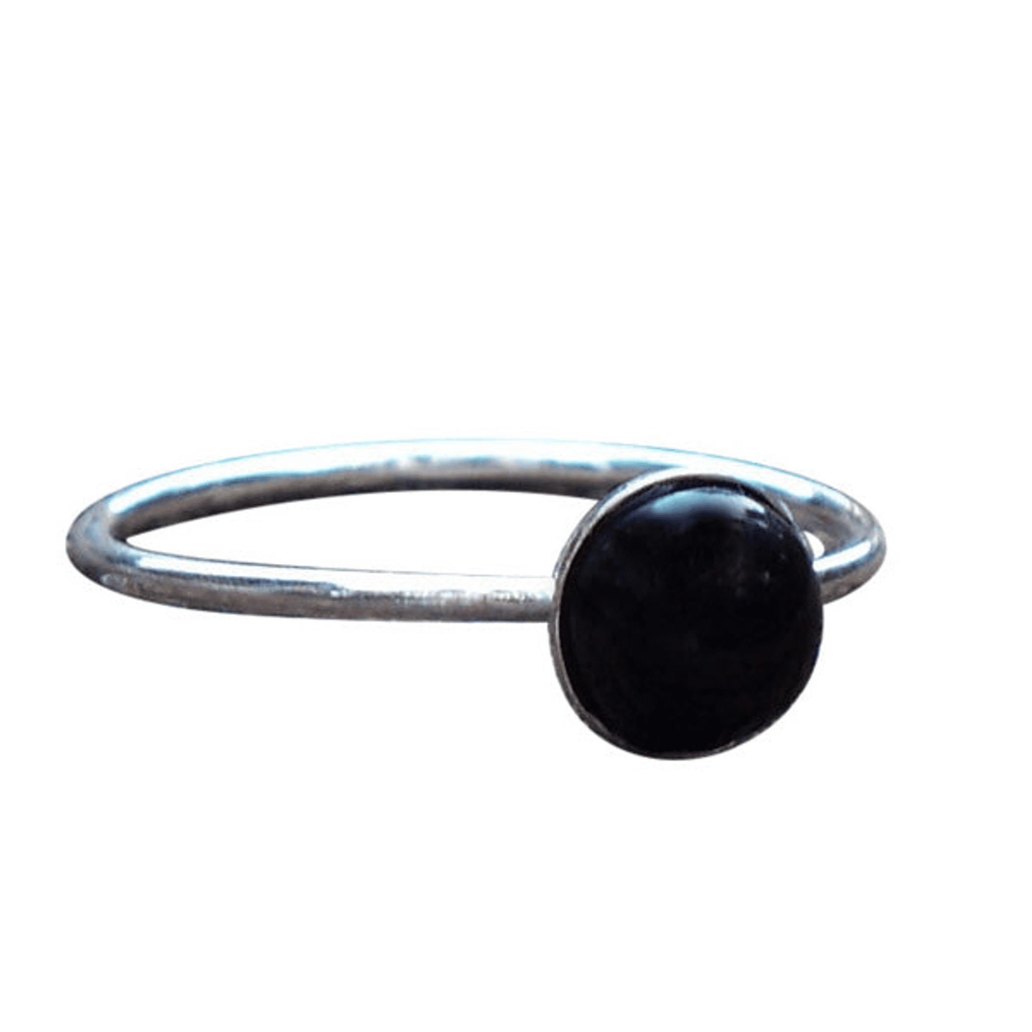 Sterling Silver Stacking Ring[ 7 Black Depression Glass ] - Walmart.com