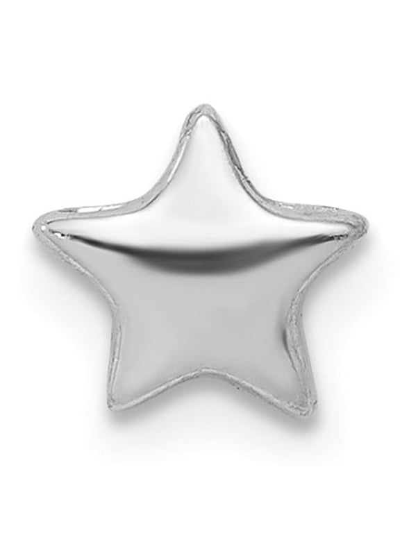 Sterling Silver Star Charm Pendant for Women or Unisex, Polished Five Point Celestial Symbol for Necklace or Bracelet, Minimalist Sleek Jewelry for Inspiration and Hope