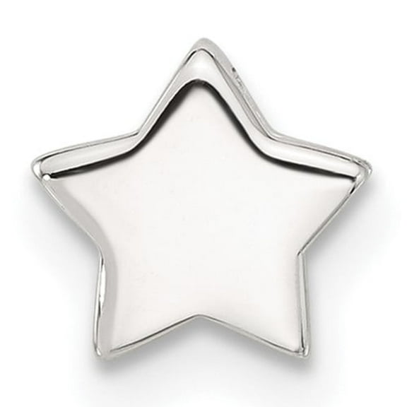 Sterling Silver Star Charm Pendant for Women or Unisex Use, Smooth Five-Point Design for Bracelets or Necklaces, Minimalist Celestial Symbol of Inspiration and Achievement