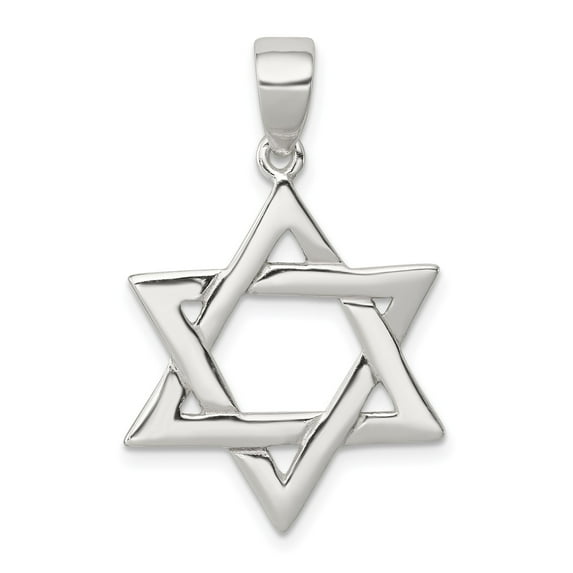 Sterling Silver Star of David Pendant Necklace for Men and Women with Interlocking Six-Pointed Design, Jewish Religious Symbol, Spiritual Faith Judaica Jewelry