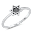 thumbnail image 1 of Sterling Silver Star of David Simple Ring Size 8, 1 of 3