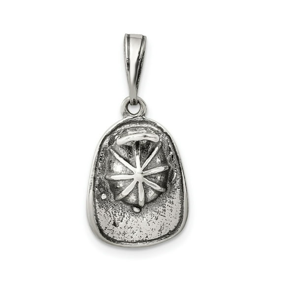 Sterling Silver Starburst Pendant Necklace with Eight-Pointed Design, Hammered Texture, Rustic Medallion for Men and Women, Celestial Symbolic Jewelry for Spiritual and Mystical Style