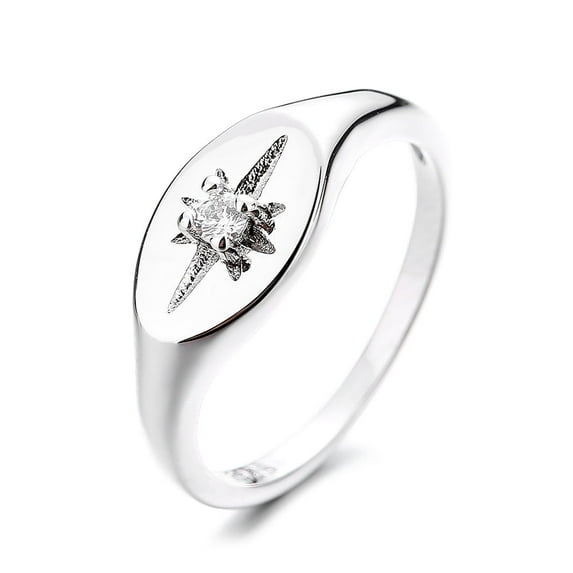 Sterling Silver Starburst Ring with Preciosa Crystals