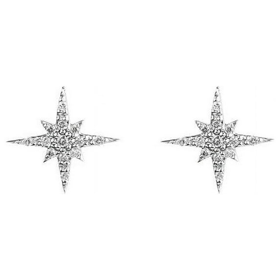 Sterling Silver Starburst Stud Earrings