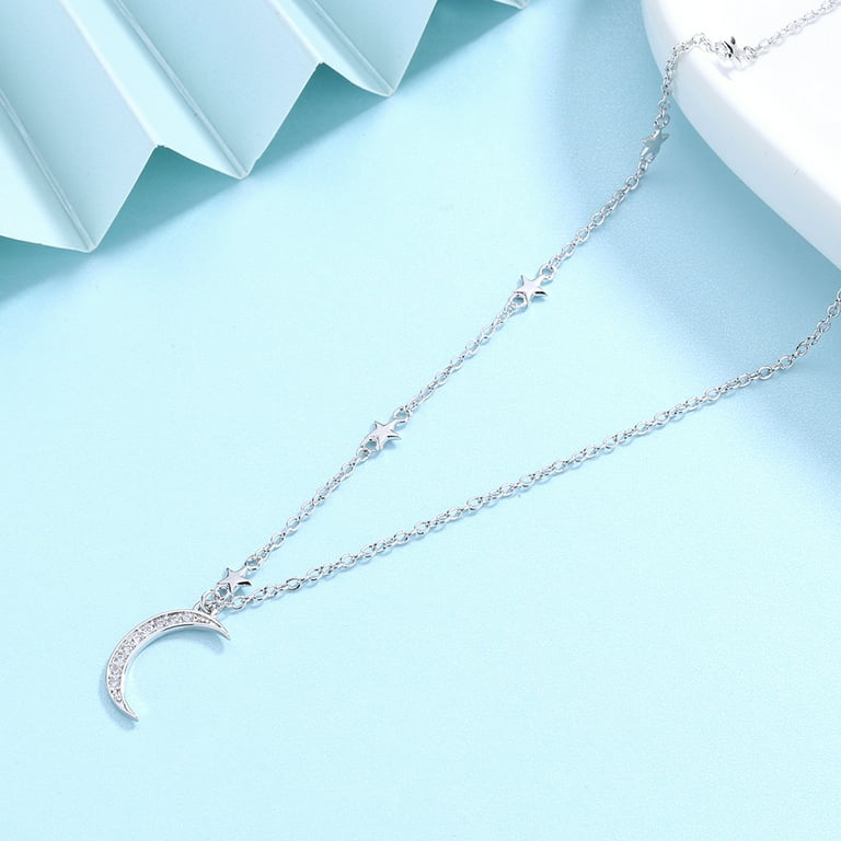 Swarovski crescent moon 2024 and star necklace