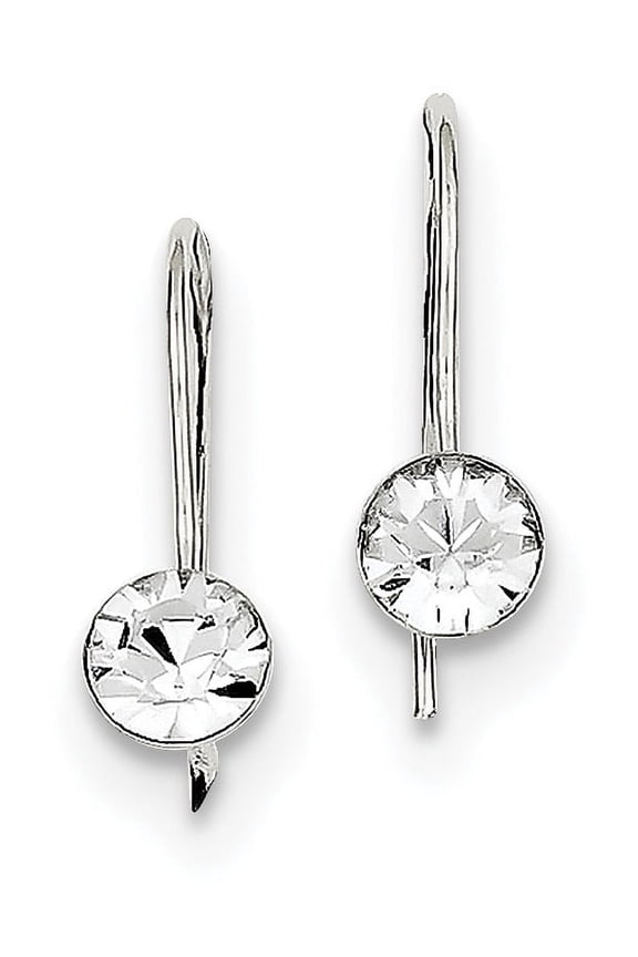Sterling Silver Stellux Crystal French Wire Earring