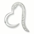 thumbnail image 1 of Sterling Silver Stellux Crystal Open Heart Slide Pendant Charm, 1 of 1