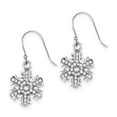 thumbnail image 1 of Sterling Silver Stellux Crystal Snowflake Shepherd Hook Earrings - Measures 31x14mm Wide, 1 of 2