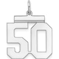 thumbnail image 1 of Sterling Silver Sterling/Silver Rhodium-Plated Polished Number 50 Charm (21 X 16) Made In United States qms50, 1 of 2