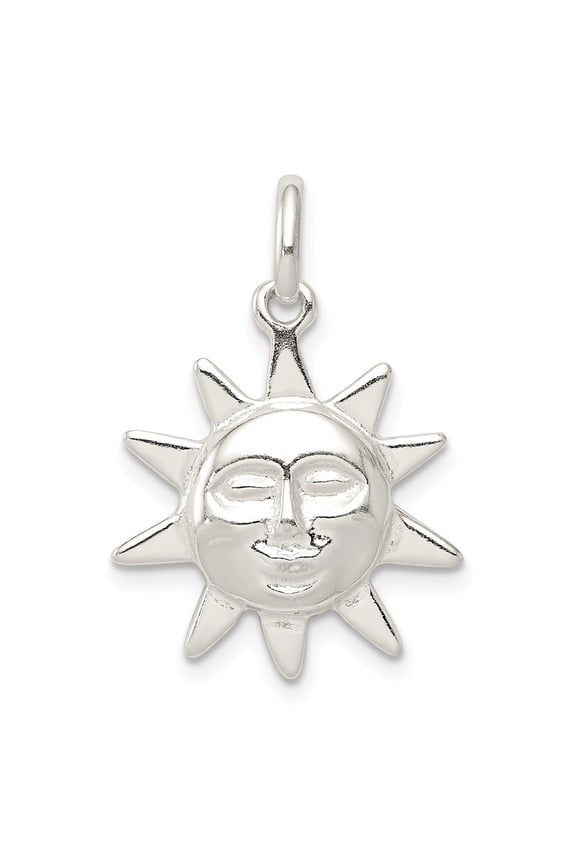 Sterling Silver Sun Charm Pendant