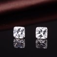 thumbnail image 1 of Sterling Silver Swarovski Crystal Square Stud Earrings, 1 of 5