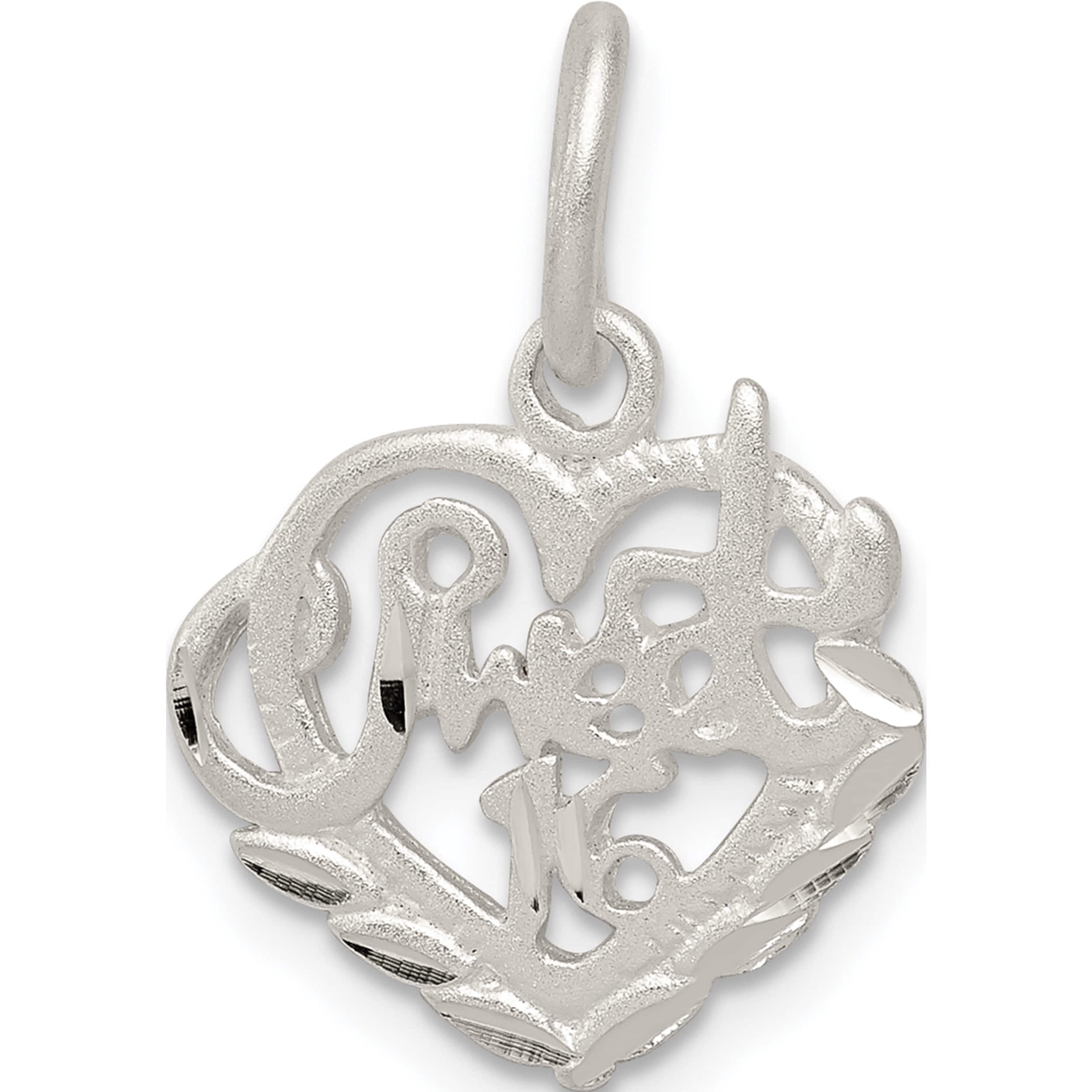 Sterling Silver Sweet 16 Charm (20 X 14) Made In India qc3076