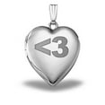 thumbnail image 1 of Sterling Silver Sweetheart "<3" Heart Locket - 3/4 Inch X 3/4 Inch, 1 of 1