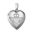 thumbnail image 1 of Sterling Silver "Sweetheart" Celtic Claddagh Locket - 3/4 Inch X 3/4 Inch, 1 of 1