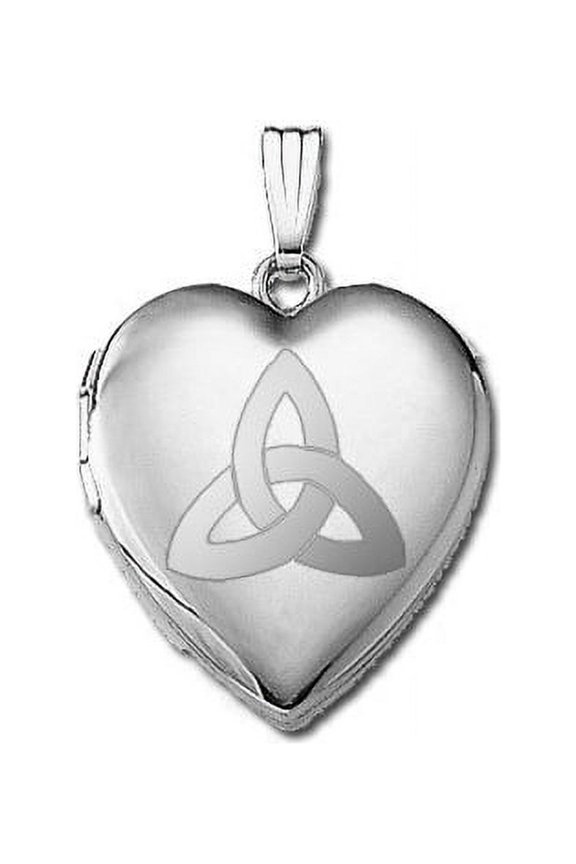 Sterling Silver "Sweetheart" Celtic Knot Locket - 3/4 Inch X 3/4 Inch