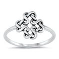 thumbnail image 1 of Sterling Silver Swirl Celtic Knot Ring Size 4, 1 of 3