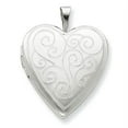 thumbnail image 1 of Sterling Silver Swirl Design Heart Locket - 3/4 Inch X 3/4 Inch, 1 of 1